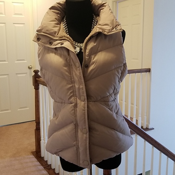 camel puffer vest